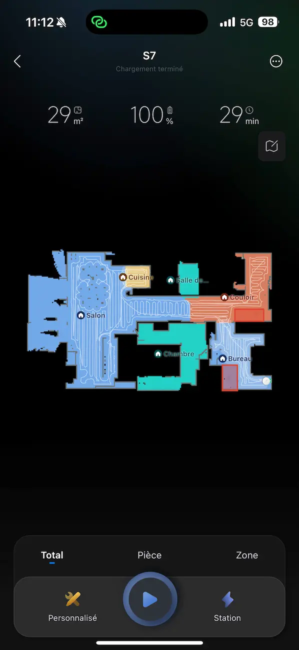 Application Roborock : cartographie