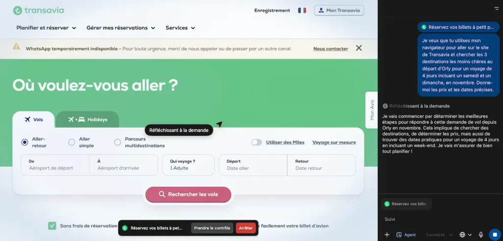 Recherche via ChatGPT Atlas