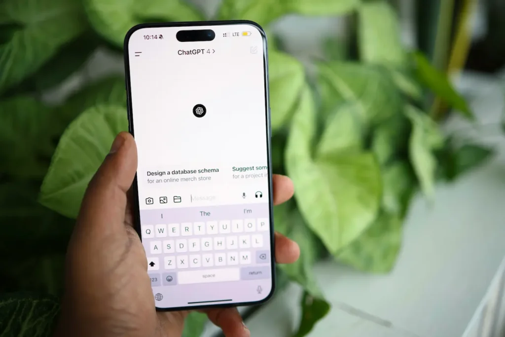 Smartphone avec ChatGPT