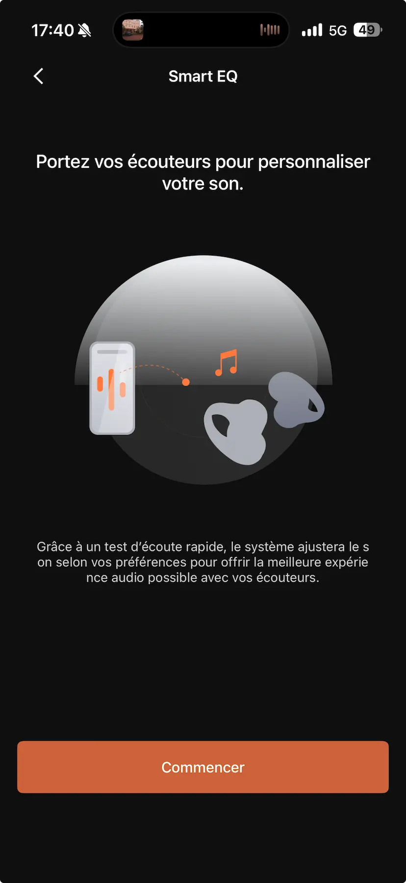 Smart EQ pour personnaliser le son des Shokz OpenDots 2