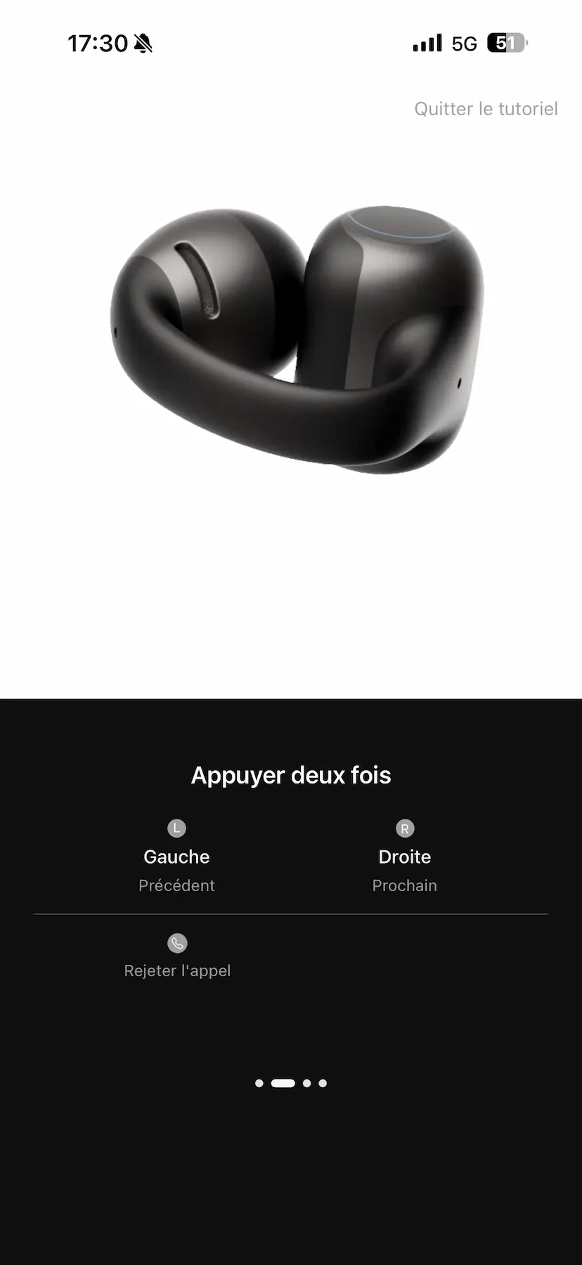 Commande par double pression sur les Shokz OpenDots 2
