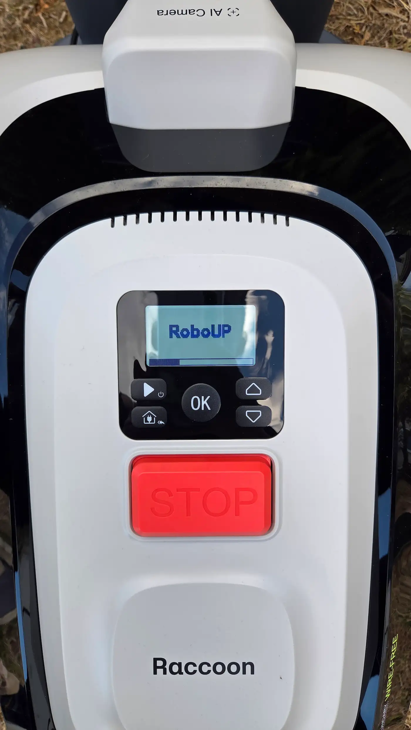 Écran et boutons de commande du RoboUP Raccoon 2 SE