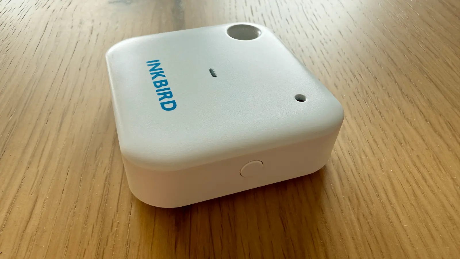 Thermomètre connecté Inkbird IBS-TH3 avec son bouton latéral visible