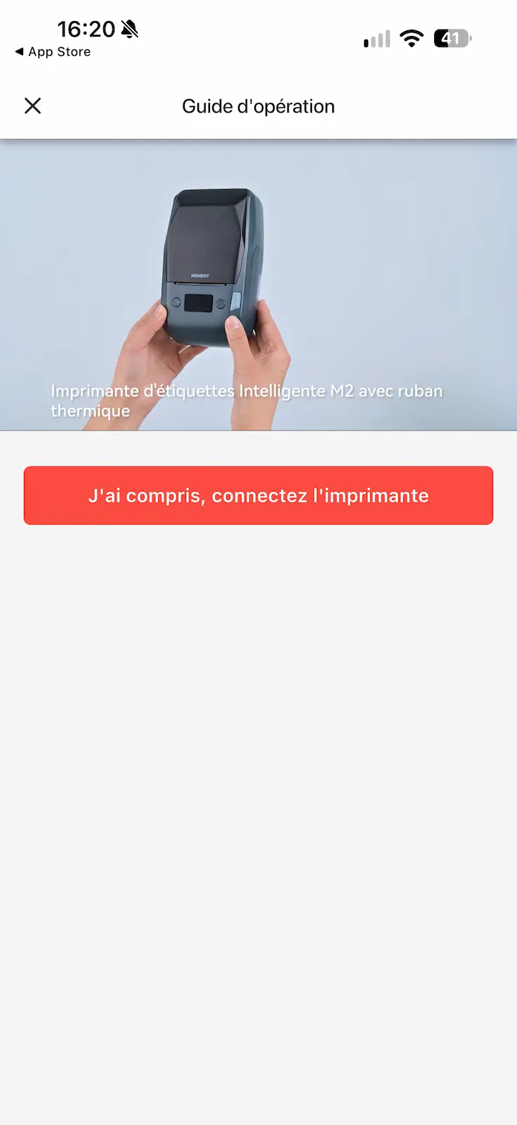Guide de connexion à l’imprimante dans l’application NIIMBOT